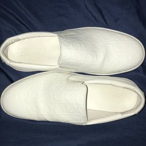 White Calvin Klein Slip On